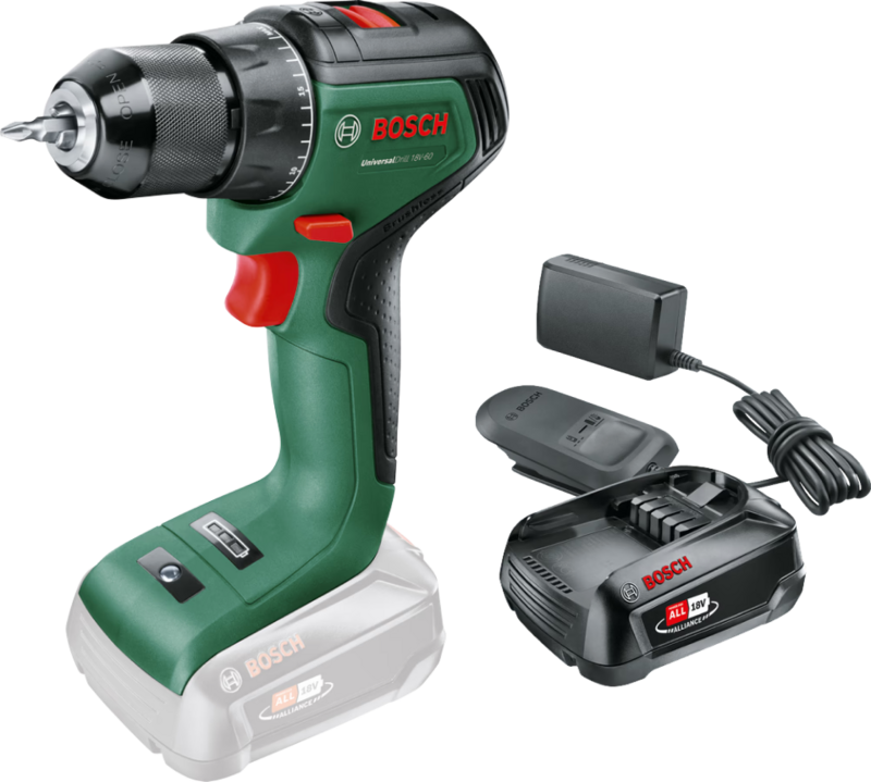 Bosch UniversalDrill 18V-60 + 2.5 Ah Accu (1x)